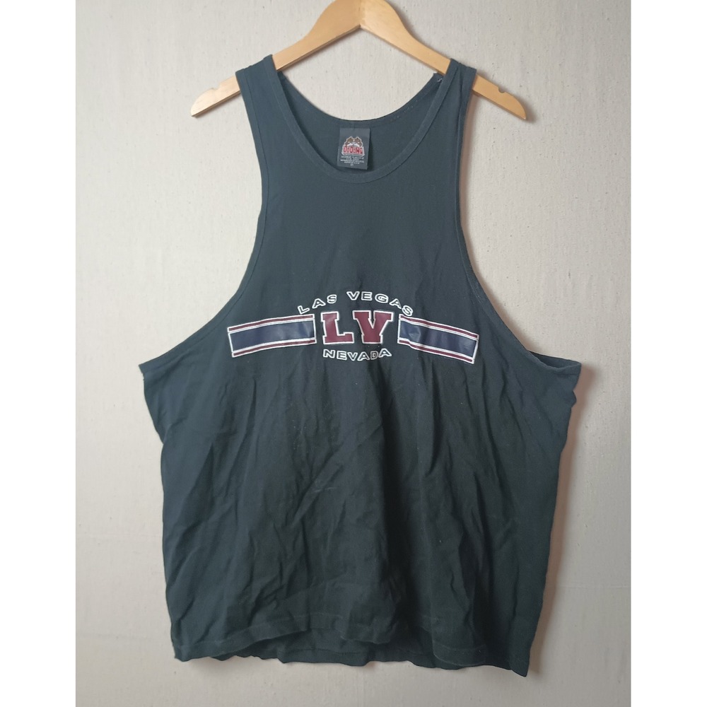 Vintage Düdäng Las Vegas Tank Top Sleeveless‎ Graphic Tee Nevada Size 2XL N
